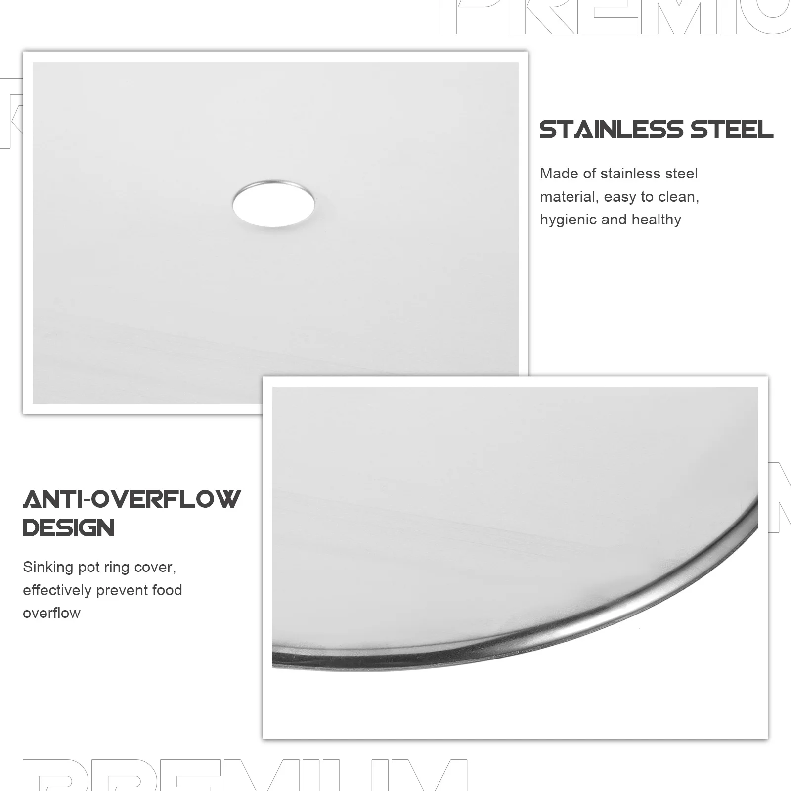 

Induction Cooker Sinking Ring 28.5cm Stainless Steel Cooker Fitting Hot Pot Table Hole Repair Induction Cooktop Adapter Heat