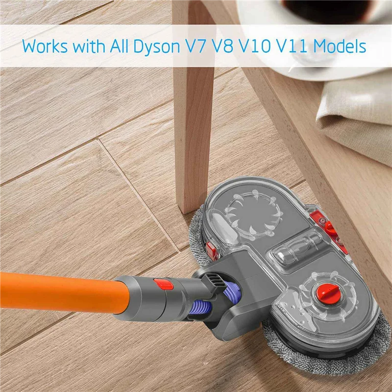 Electric Mop Attachment for Dyson V7 V8 V10 V11 V15 Vacuum Cleaner, Including Removable Water Tank