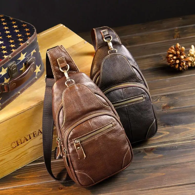 PU Leather Chest Bag Women Shoulder Bag Fashion Trendy Messenger Bolsa Casual Chest Korean Style Bags for Man and Woman