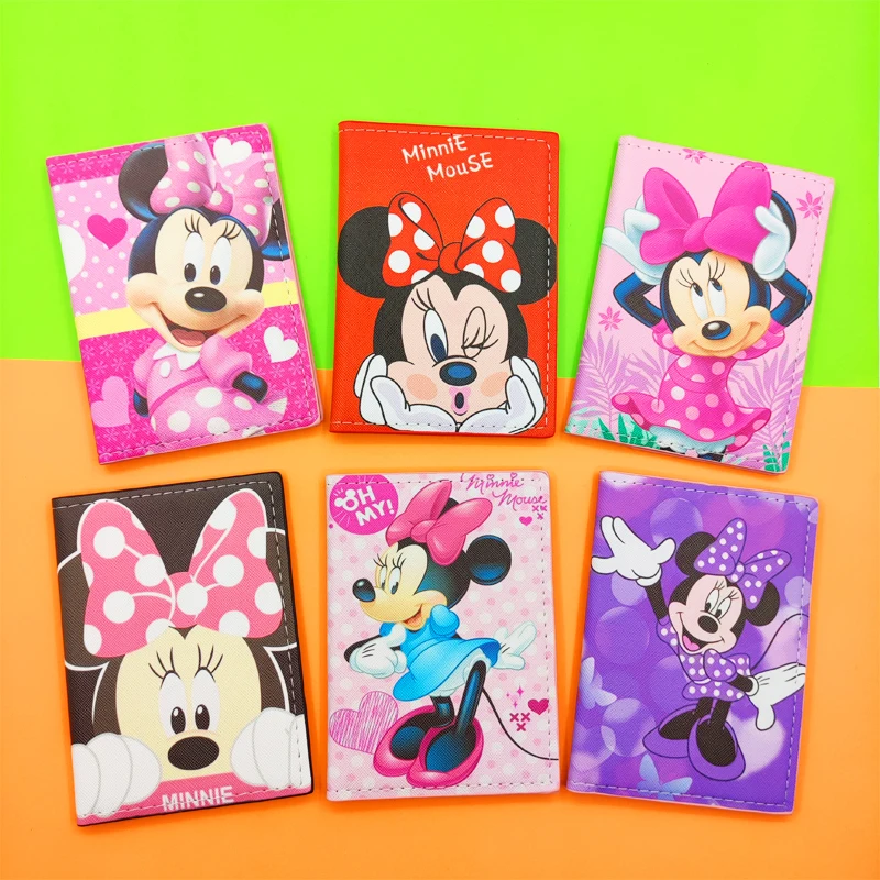 Disney Minnie Travel Passport Holder Wallet Unisex Business Multifunction ID Credit Card Purse Organizer Case Small  Gift