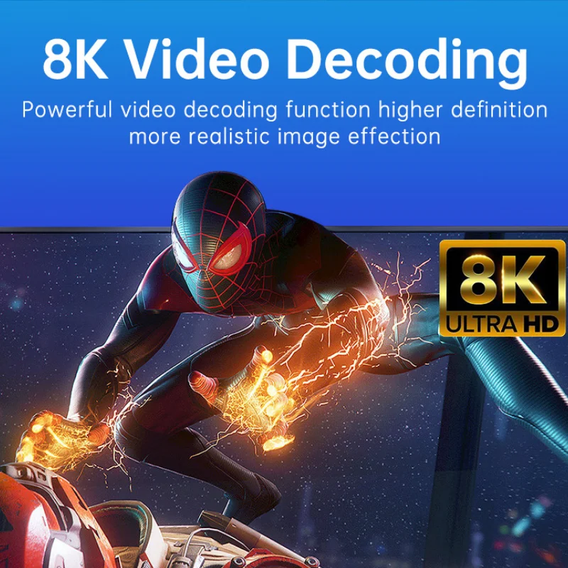 جهاز تلفزيون ذكي ، بث عالمي ، مشغل وسائط ، منافذ متعددة ، واي فاي ، اتش دي ، 8K ، اندرويد ، 5G