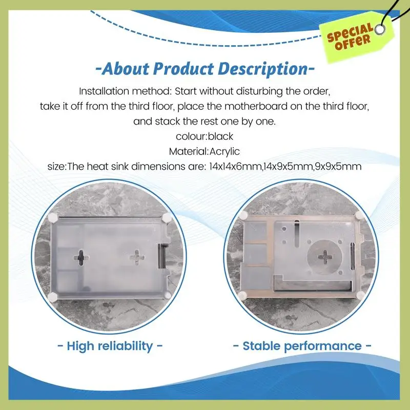 Усовершенствованный акриловый прозрачный/прозрачный и черный чехол для Raspberry Pi 4 Model B, с охлаждающим вентилятором для Raspberry Pi 4B