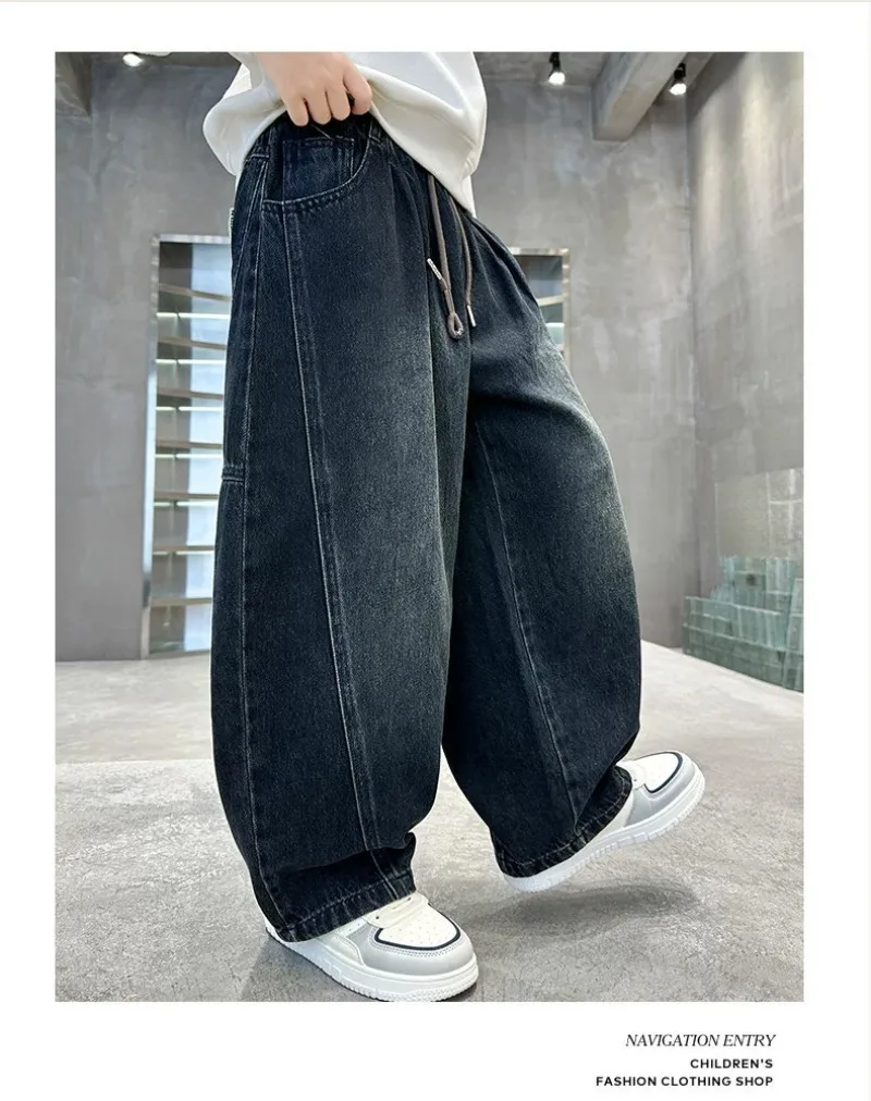 Teenager-Jungen-Jeans UNITIM 2026 Herbst Kinder-Jungen Vielseitige Patchwork-Jeans 4-14 Jahre Junge Jungen Schicke Gerade Hosen – Detail 16