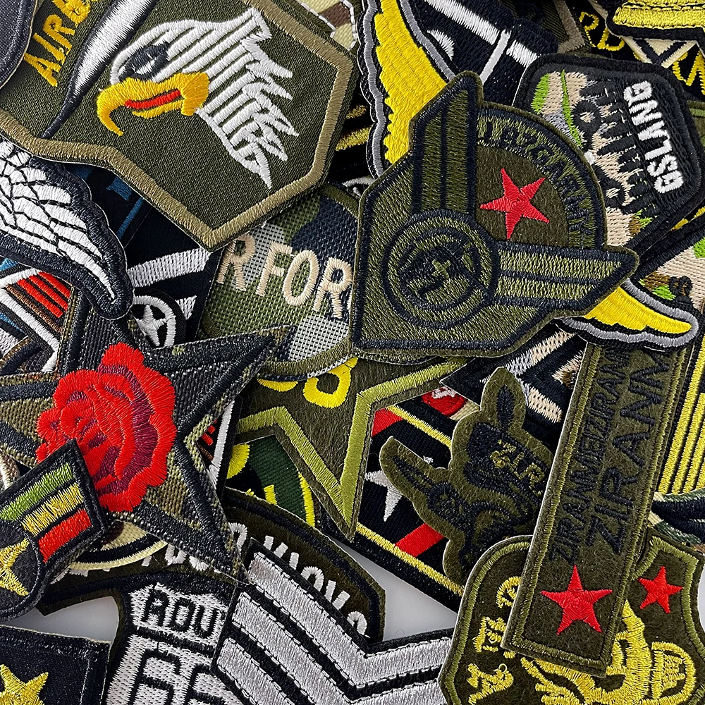 100pcs Random Mix Patch for Clothing Fabric Appliques Iron on Patches for Clothes Decoration Apparel Cloth Embroidery Badge