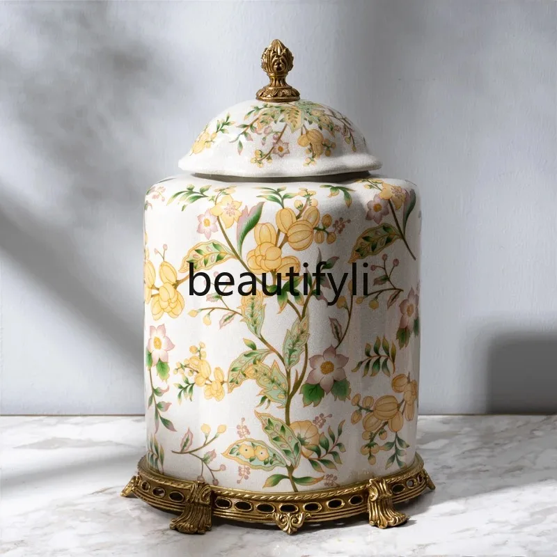 cn0420 جرة ديكور منزلي فاخر أوروبي زخرفة غرفة نموذجية أمريكية غرفة معيشة إبداعية مدخل ديكور جوي