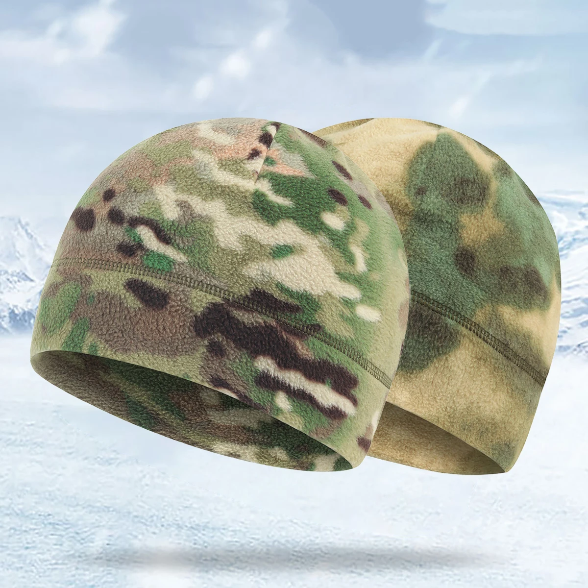 Winter Polar Fleece Beanie Cycling Men Women Elastic Hiking Soft Thermal Skiing Helmet Liner Hat Windproof Camping Cap Outdoor