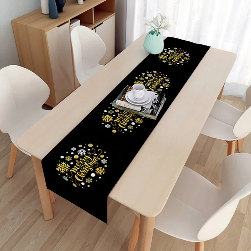 Table Runner Decorative Cloth Table Cloth Household Holiday Gift Long Table Mat Dustproof Tablecloth 3 Sizes for Dinner Party