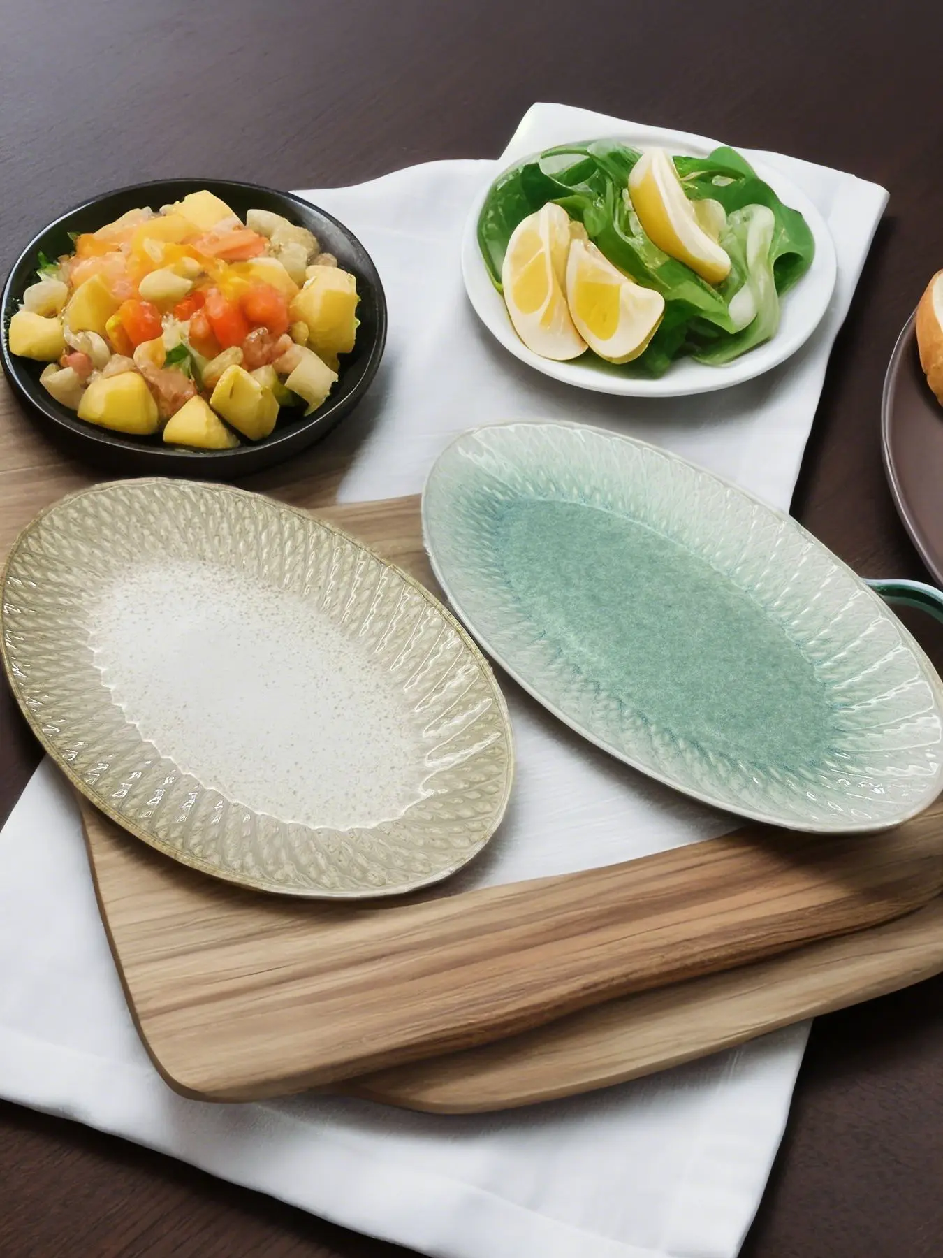 Fish Plate Household Steamed Fish Plate Commercial Simple Ceramic Tableware Light Luxury Creativity Instagram Big Fish