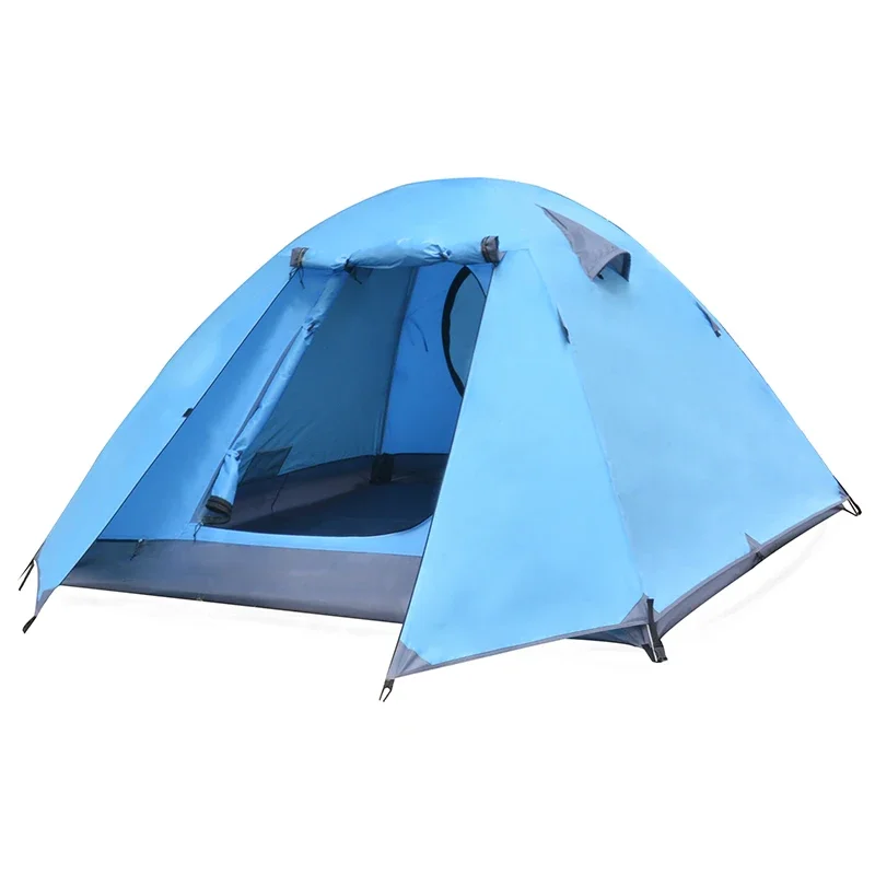 ge-Source Factory Stock Double Layer 4 Person 210T Polyester Waterproof Tent Outdoor Camping Tent