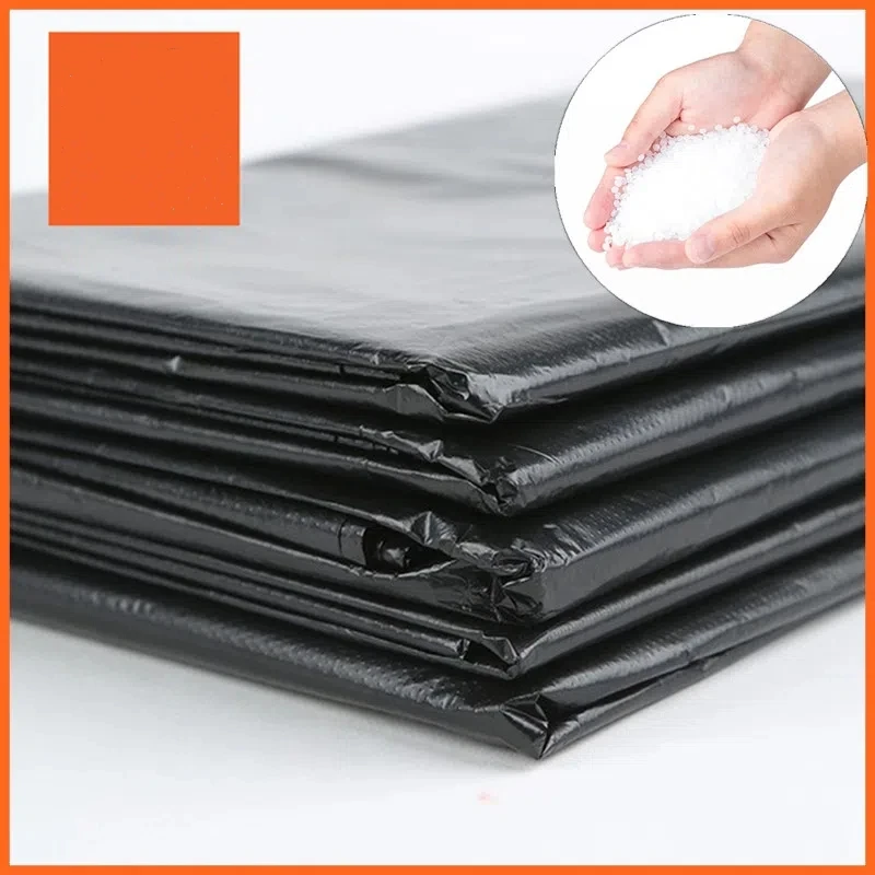 Large-scale Bucket Special Garbage Bag Black Large-capacity Property Hotel Mall School Garbage Bag Flat-mouth Thicken Trash Bag