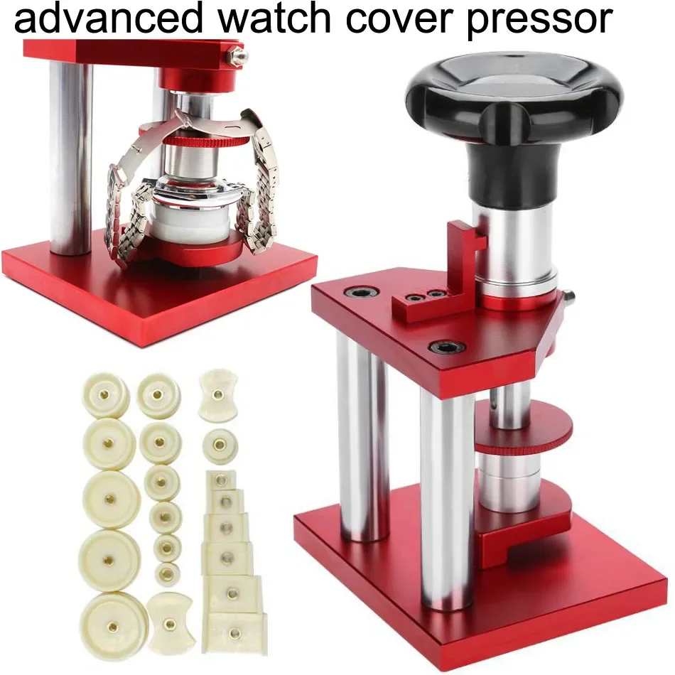 

New Watch Back Case Press Tool Watch Crystal Glass Closing Press Tool With Large Size Nylon Dies Watch Tools for Watchmakers