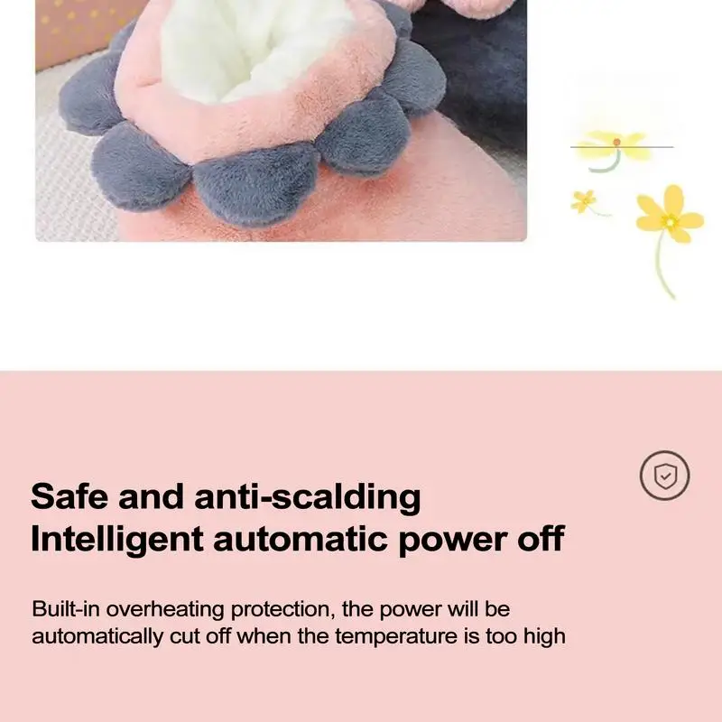 Soft Foot Heater For Women Heated Foot Warmer With Removable Heating Pad Warm Keeping Necessities For Working Studying Traveling