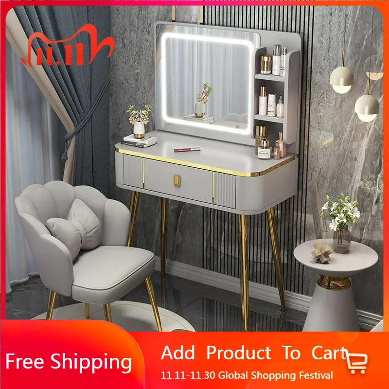 

Dining Shelf Dressing Table European Study Nail Modern Accessories Dressing Table Makeup Vintag Wood Vestidores Home Furniture
