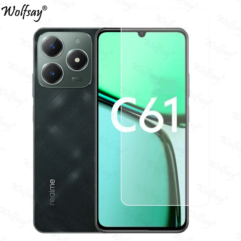 Camera Lens Protector For Realme C61 Screen Protector Full Glue Tempered Glass For Realme C61 Global Glass For Realme C61 Glass