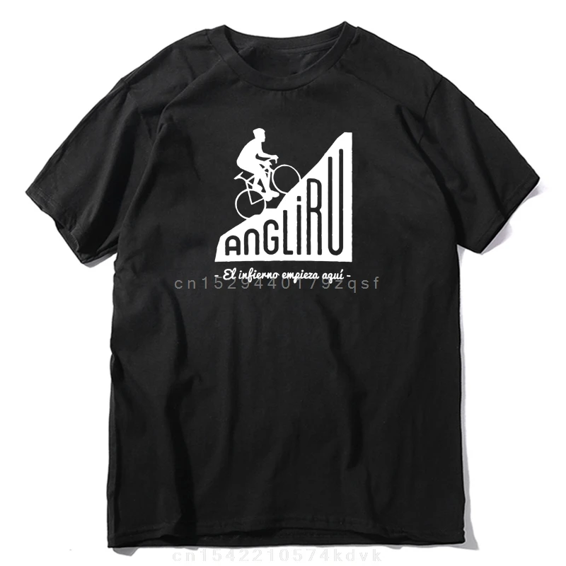 Angliru climb _quot_El infierno empieza aquí_quot_ cycling Vuelta Espa?a T-shirt oversized mens graphic t-shirts