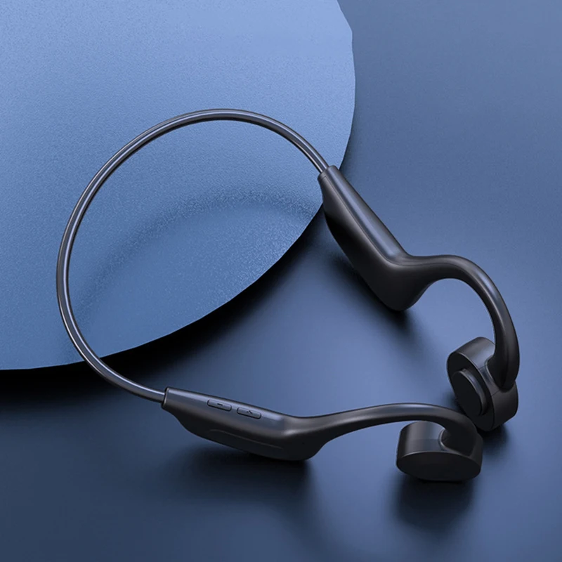 Auricolari Bluetooth wireless a conduzione ossea aerea di alta qualità, orecchie da appendere, sport da corsa, auricolari da appendere al collo