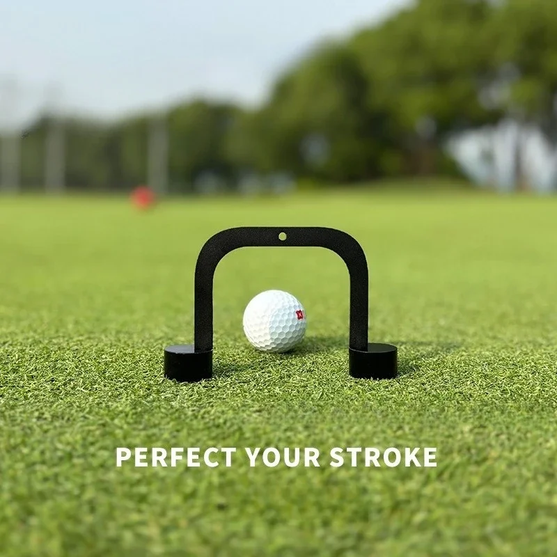 Golf Putting Gate Training Aid, Portable Putter Alignment Practice Arch, Indoor Backyard Golf Swing Trainer for Beginner Golfer