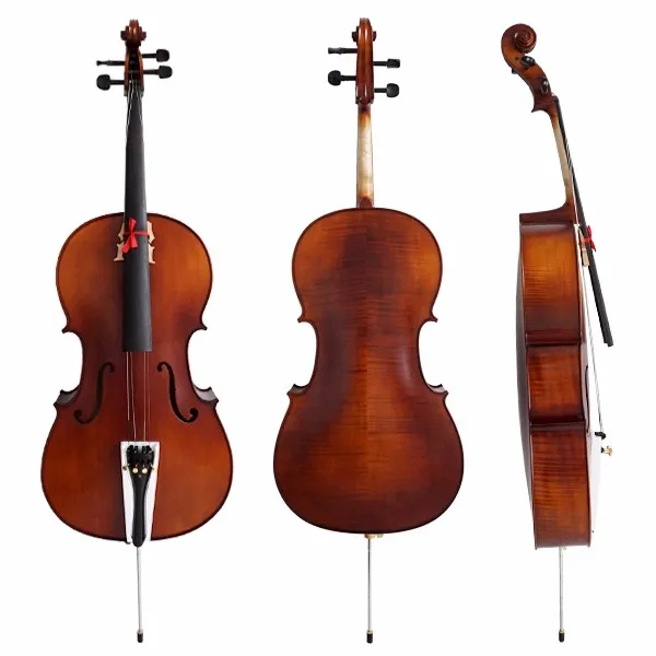 Professionelles, hochwertiges Cello 4/4 in voller Größe, handgefertigtes Saiteninstrument für professionelle Prüfungen und Übungen. – Detail 1