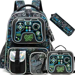 Meetbelify Backpack for Boys Backpacks for Elementary Preschool Students Kids School Cute Backpack with Lunch Box and Penbag