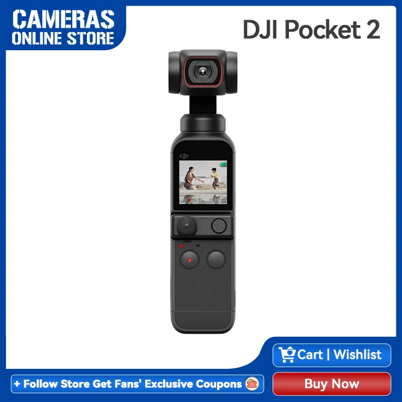 DJI Pocket 2 Creator Combo Pocket Sized 3-Axis Stabilized Handheld Camera HDR Video 8xZoom Stereo Recording DJI OSMO Pocket 2