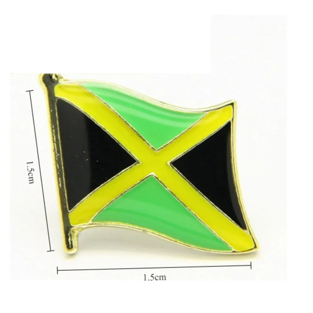 PESENAR Jamaica Flag Lapel Pin Jamaican Pride Badge for Clothing Bags Perfect Souvenir and Gift