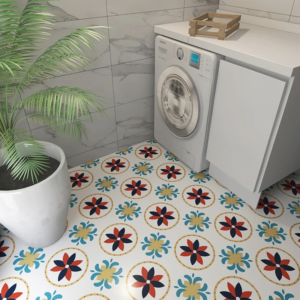 4 قطعة الكلاسيكية سميكة ذاتية اللصق ملصقات أرضية PVC متجمد مقاوم للماء جدار ودرج بلاط الشارات 30x30 سنتيمتر للديكور المنزل DIY بها بنفسك