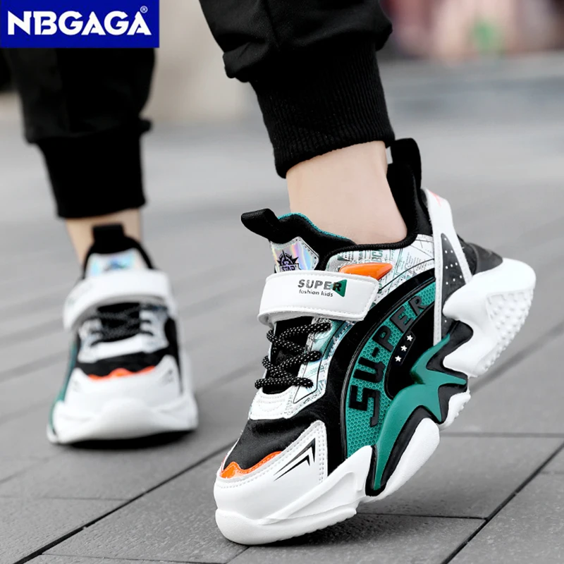 Sport Kids Leather Sneakers Four Season Boys Casual Shoes Non Slip Children Fashion School Walking Running Shoes Size 28-39