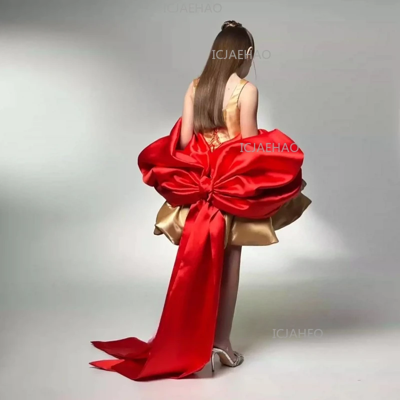 Children Girls Model Runway Performance Elegant  Fashion Costume Kids Host Piano Violin Car Model Evening Gown Pageant Outfit