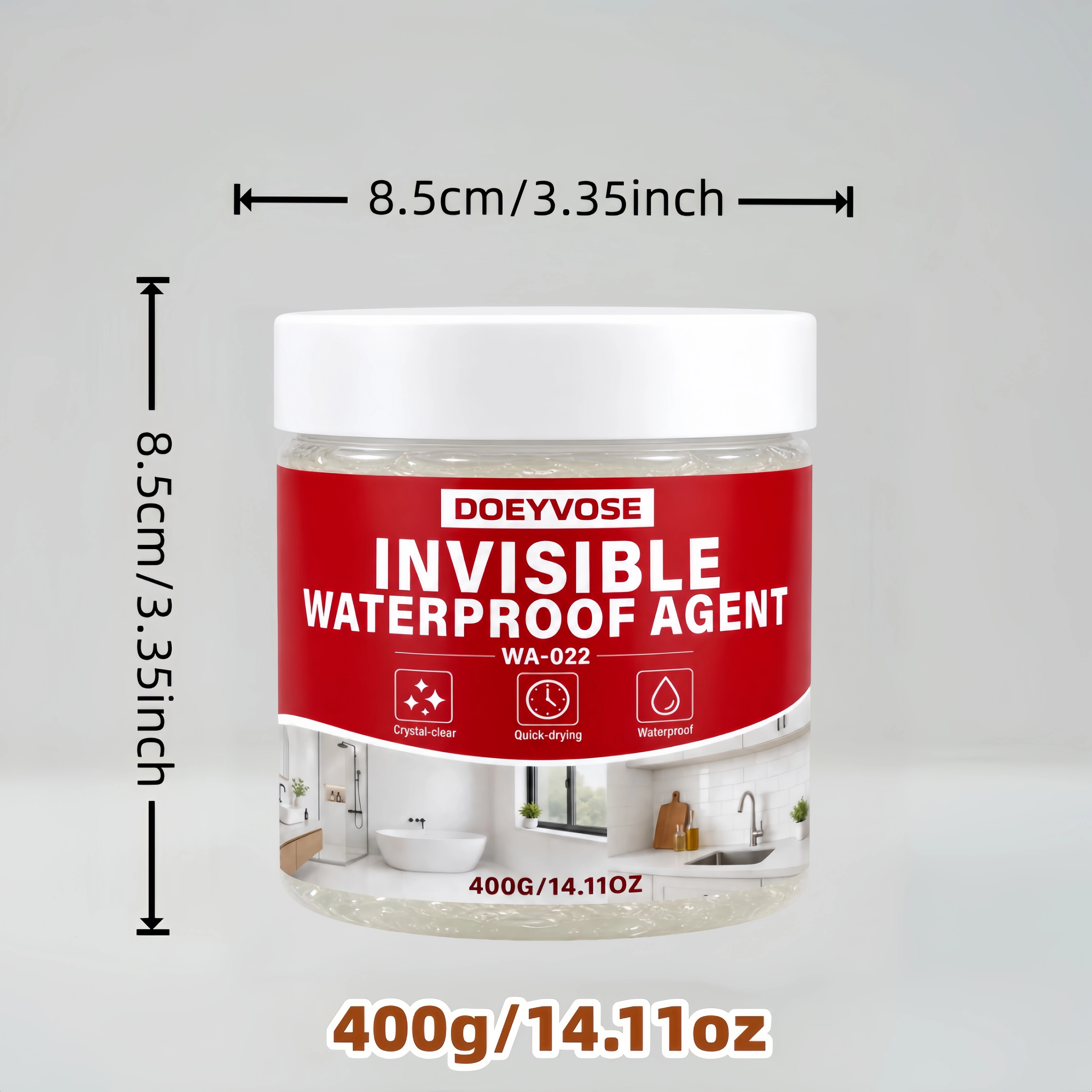 400g Multi-Surface Waterproof Repair Glue, Weatherproof Anti-Leak Coating for Tile Cement Wall Cracks