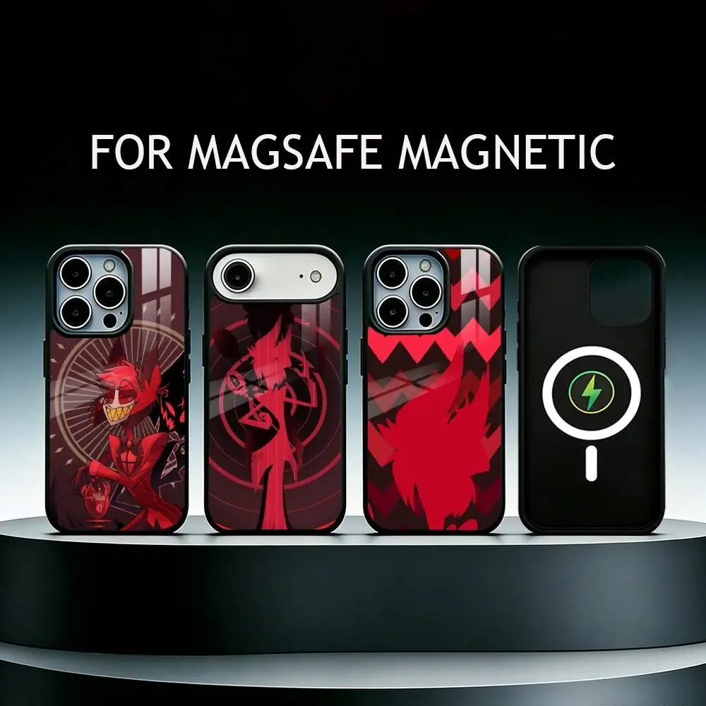 

PC-Hazbin H-Hotel Alastor Phone Case For iPhone17,16,15,14,13,12,11 Plus,Pro Supports Magnetic Wireless Charging