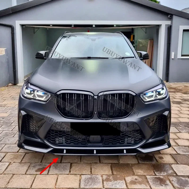 2019 To 2023 For BMW F95 X5M M Performance Car Front Spoiler Stable Car Front Bumper Lip Anti Scratch Decorative Kit