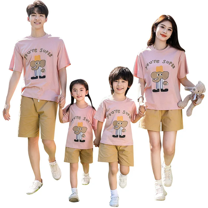 Beach Sets for The Family Resorts Look Mother and Daughter Matching Summer Print Dresses 2024 Father Son Vacation Shirts Outfits