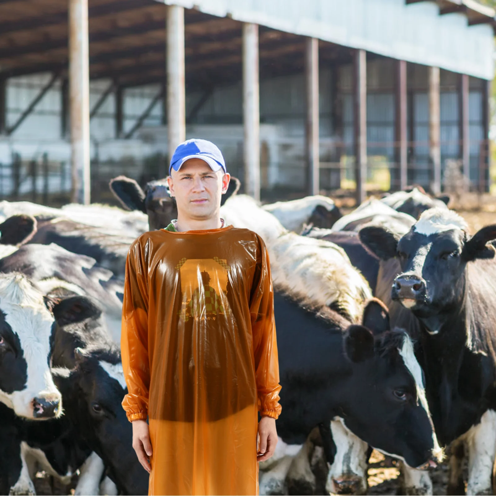 Waterproof Work Clothes Elastic Smock Overalls for Men Set Acid-resistant Apron Slaughter House Pvc Splash-proof