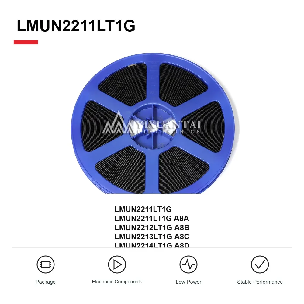 LMUN2211LT1G LMUN2212LT1G LMUN2213LT1G LMUN2214LT1G Bias Resistor Digital Transistors SOT-23 100PCS
