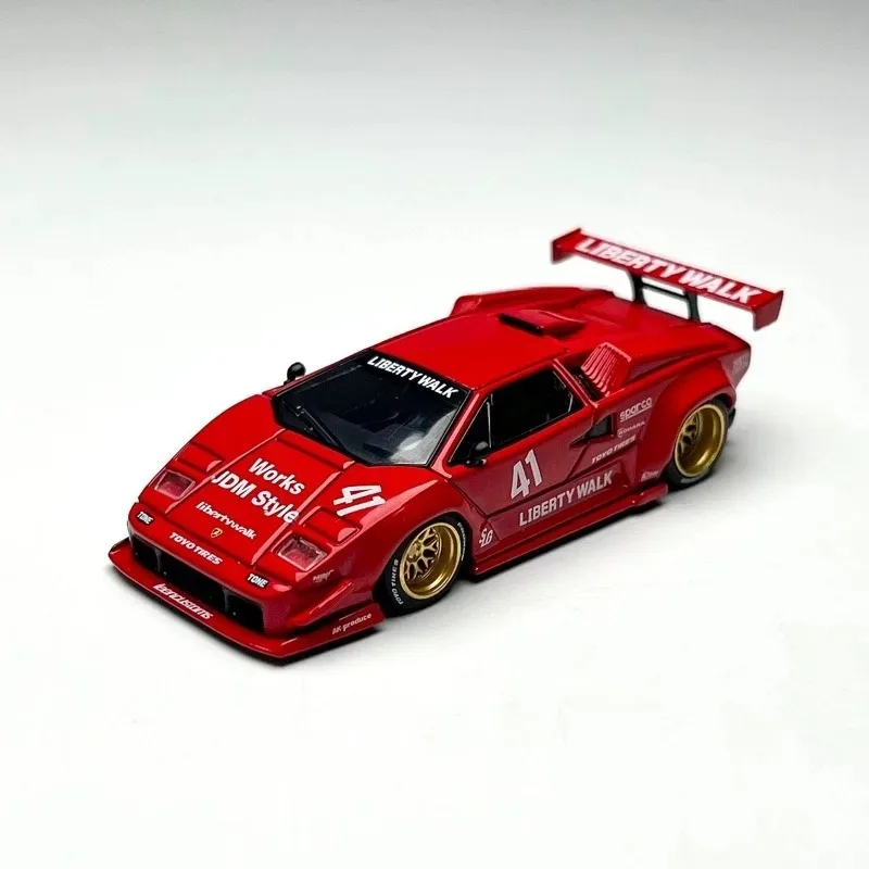 MINIGT 1/64 Countach LB-WORKS Red Alloy Motor Vehicle Toy Metal Model Car