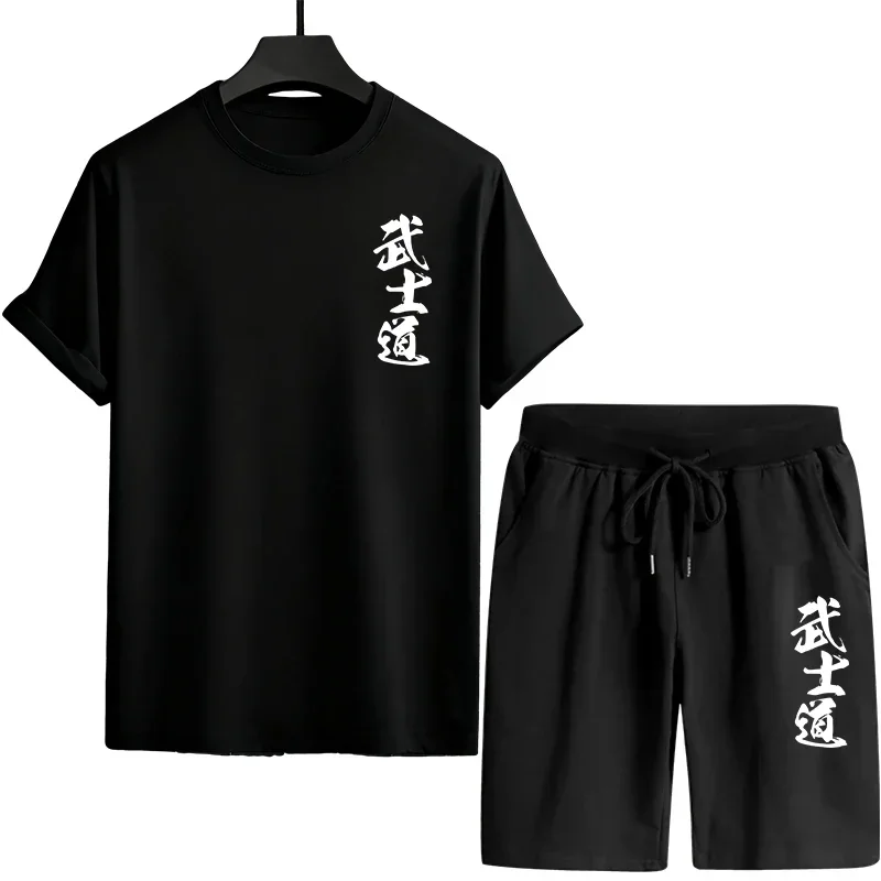 

Daily Wear Single Piece Versatile Sleeved T-shirt and Sports Short 2026 Summer Men's Tracksuit Casual Quality Outdoors Jogging