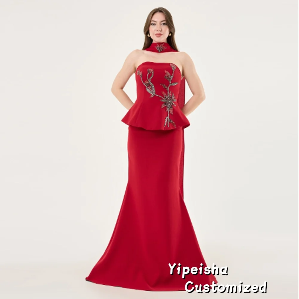 فستان حورية البحر مطرز بالترتر مخصص للحفلات الراقصة على شكل قلب فساتين سهرة طويلة مناسبة مخصصة للمشاهير أنيقة ورائعة