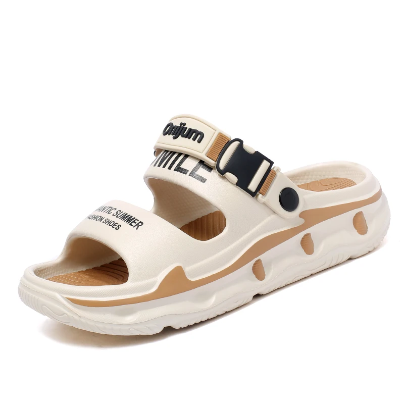 Новые модные мужские и женские тапочки на толстой подошве большого размера, мужские повседневные спортивные сандалии из ЭВА, мужская пляжная обувь.