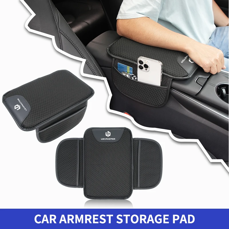 

Ice Silk Car Armrest Box Pad Car Seat Side Storage Pocket Mat For Leapmotor Leap Motor C01 C11 T03 S01 C11 Reev 2022 2023 2021