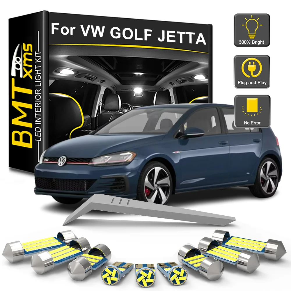

BMTxms For Volkswagen VW Golf MK2 MK3 MK4 MK5 MK6 MK7 GTI GT Jetta 2 3 4 5 6 Canbus Car LED Interior Map Dome Light Kit No Error