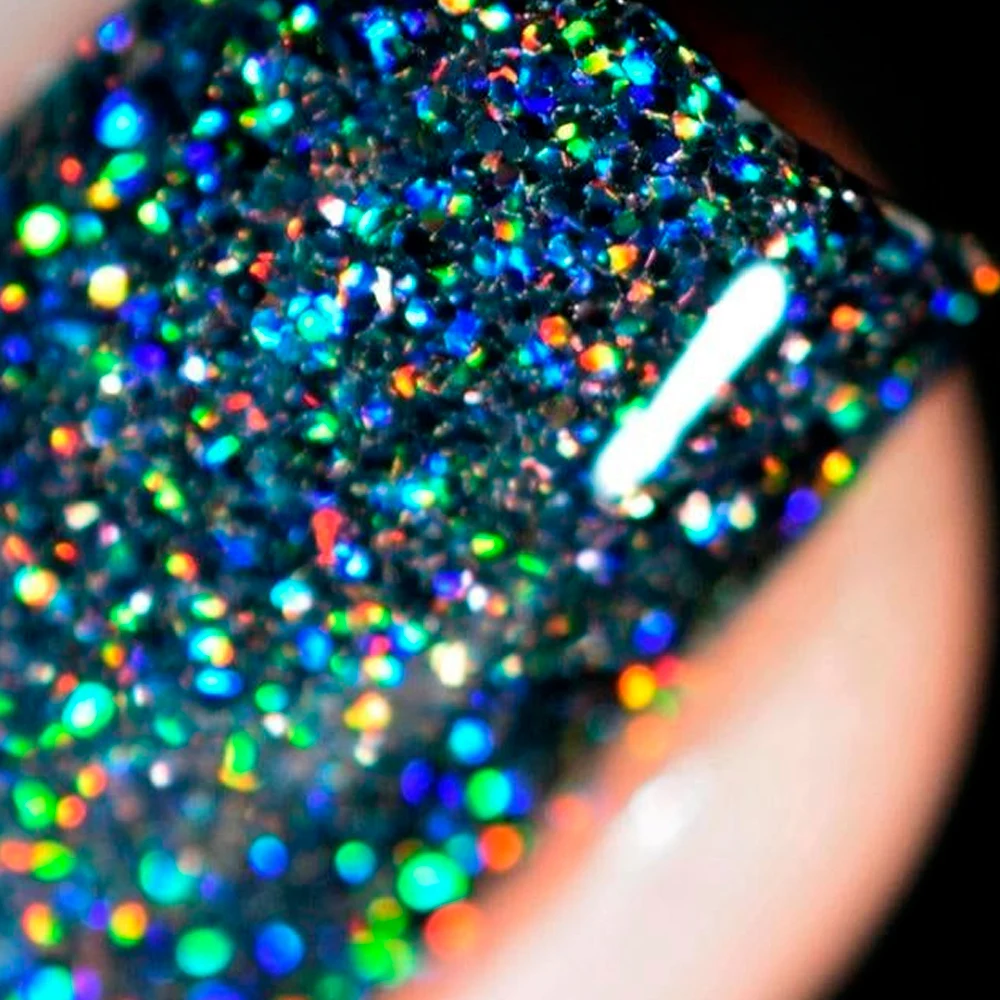 Kodies Gel holo graphische Dec klack Gel Nagellack Laser Silber funkeln Finish semi permanente UV-Maniküre Nägel Kunst versiegelung einweichen