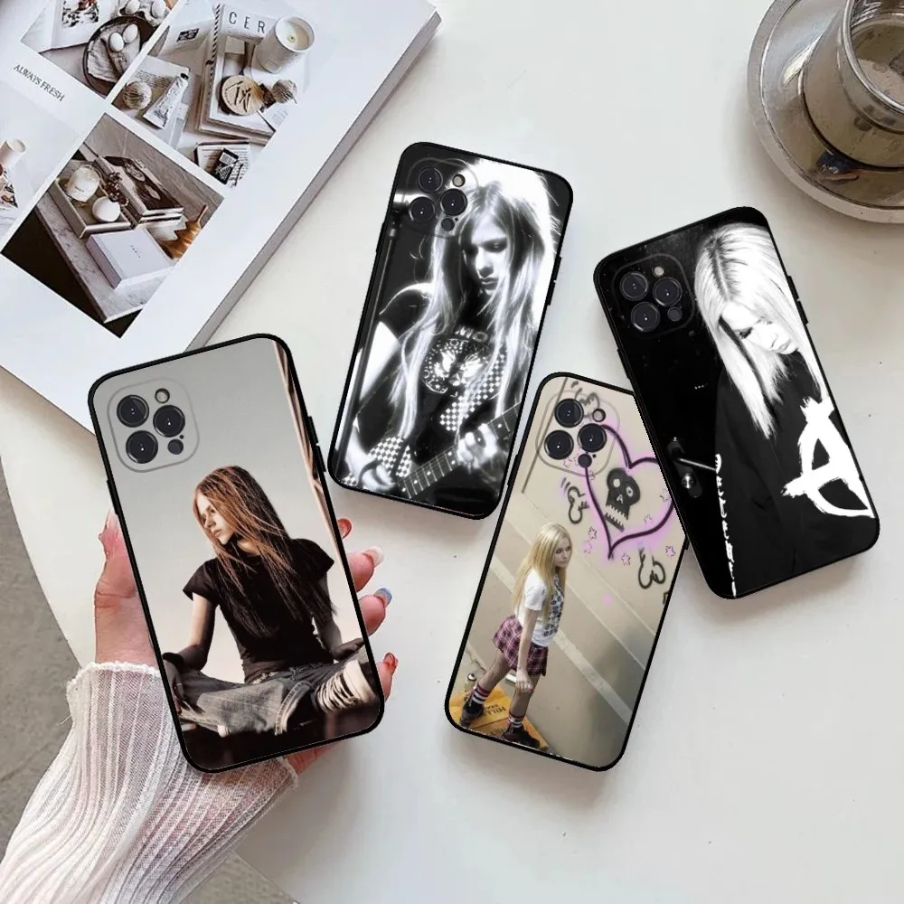 

Singer A-Avril L-Lavigne Phone Case for IPhone 15,14,13,12,11 Pro Max Mini 8,7 Plus SE2 X XR XS MAX Silcone Soft Covers
