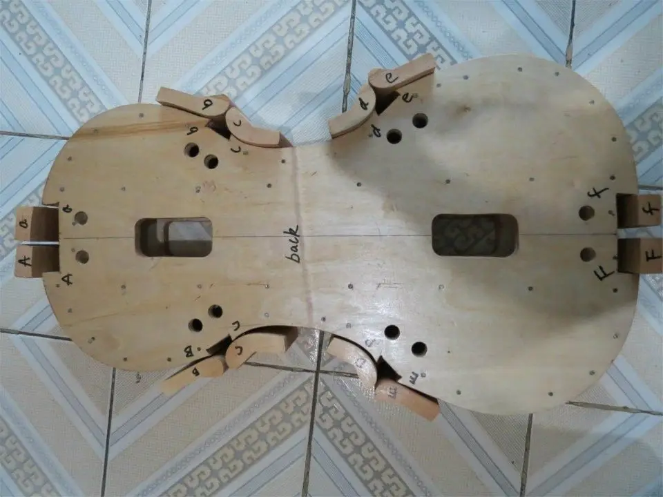 Strad style 4/4cello :neck/F hole templet and Mold/Mold templet/ pressure plate