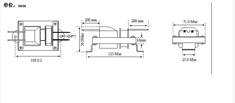 Imagem -04 - Transformador da Lâmpada do Mosquito Transformador do Corte do Plasma Único-pé Horizontal de 220v 50hz5000v 70*16