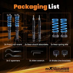 24 Step Damper Coilover Lowering Kit for Mercedes E320 / E350 RWD W211 2003-2009 Suspension Coil Spring Kit