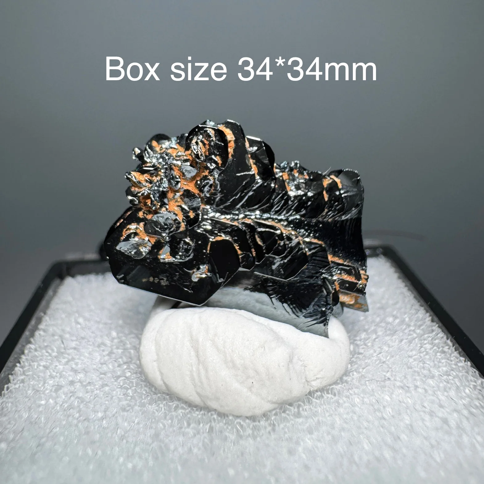 Natural Moroccan Slice Raw Specularite Mineral Specimen Specular Hematite Healing Stone Home Decor Box Size 34X34mm