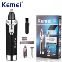 Kemei KM-6512 nose hair wholesale dry battery nose hair trimmer nostril cleaner