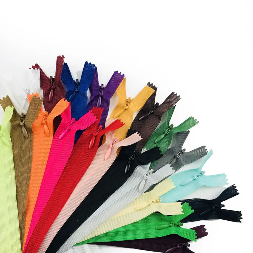 23Pcs Mixed Color Nylon Zipper Set 60Cm Invisible Closed Zippers for DIY Garment Making Sewing Projects Boutique Accessories