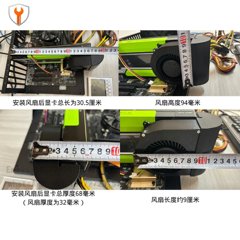 مناسبة لتعديل بطاقة الرسومات NVIDIA Tesla P100 P40 M40 K80 v100 مكون التبريد النشط