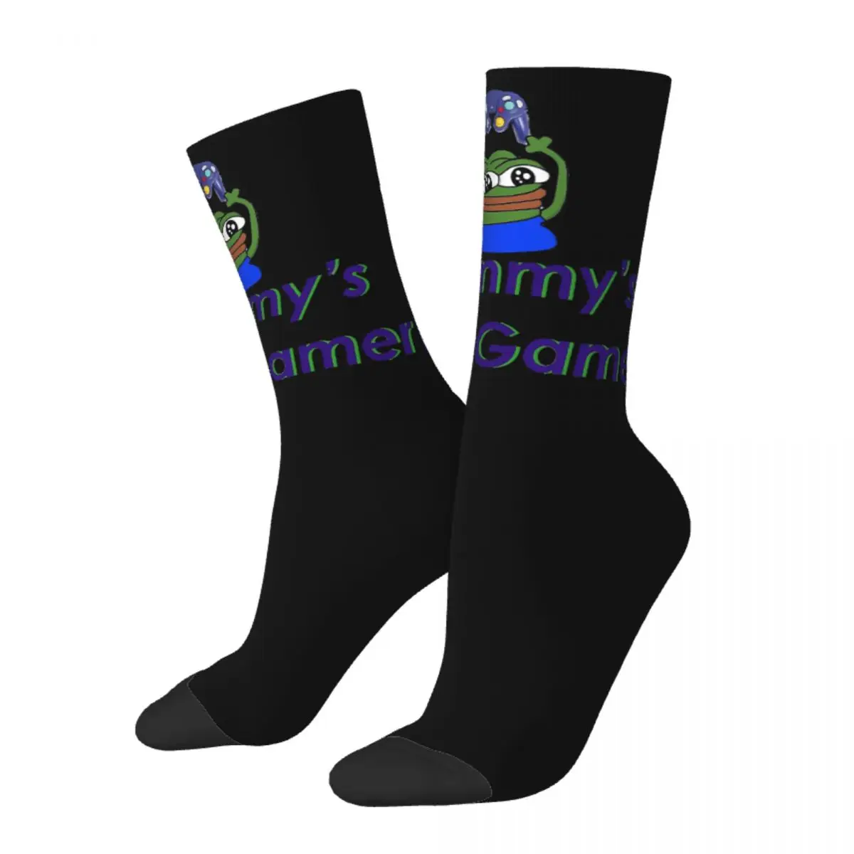 Hip Hop Retro Mommy's Little Gamer Ludwig Crazy Men's Socks Unisex Pe Pe Green Frog Harajuku Pattern Printed Crew Sock Boys Gift